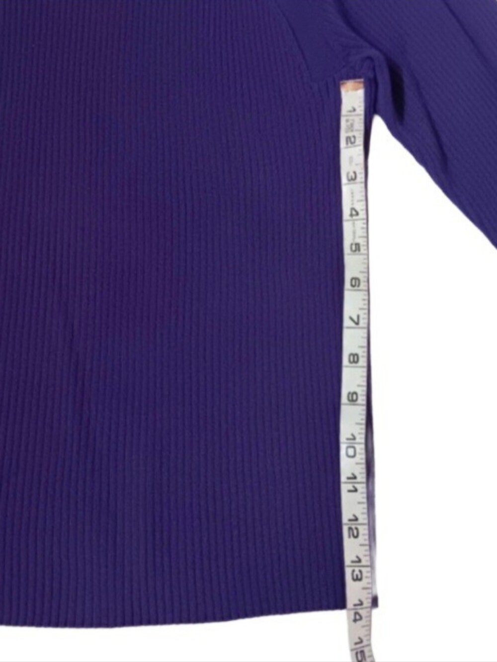 CHAPS Purple Ribbed Sweater with Buttons | EUC - Picture 6 of 9